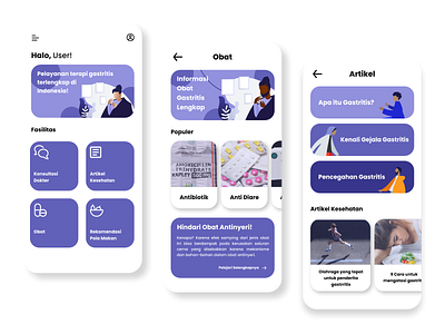 Aplikasi Terapi Gastritis mobile mobile ui ui uidesign