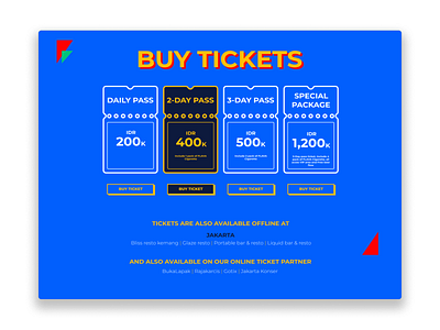 Ticket concert blue branding concert design ticket ui uidesign web webdesign