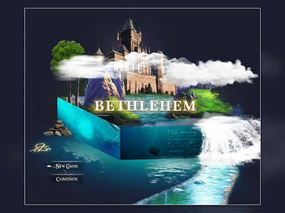 Bethlehem Game Concept (Digital Art/Main Title Screen) art art direction artwork design digital art digitalart game art game design graphic design illustration logo photoshop ui web design