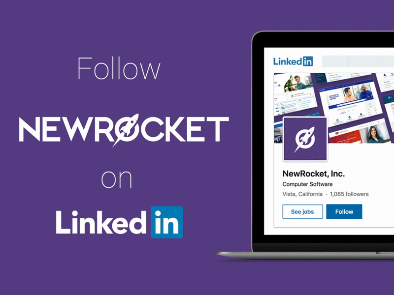 Follow NewRocket on LinkedIn! animation branding design logo newrocket service portal servicenow ui ux