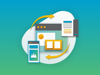 Content Management System Illustration