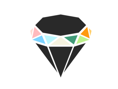 Diamond design icon logo ui ux vector web