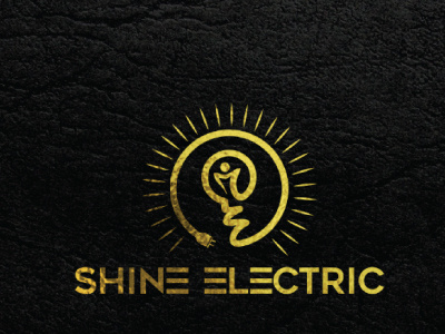Shine Electric logo branding business logos font design typography vector