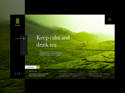 Tea webpage landing page uidesign uxdesign webdesig