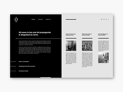 Propaganda Webpage black gray landing page propaganda ui design ux design webdesign