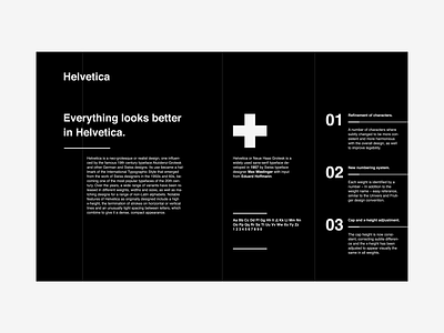 Helvetica exercice black helvetica landing page ui ux design