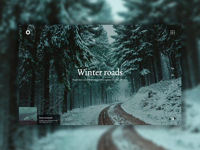 Snow road landing page shades of gray snow ui ux ux design webdesign winter
