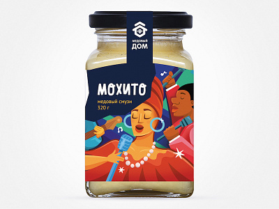 Медовый бар Мохито brand branding design fmcg food illustration package