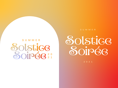 Summer Solstice Soirée Unused Branding design graphic design illustration illustrator logo typography ui vector