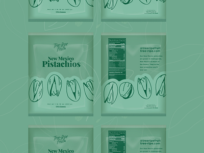 Tree-Ripe Fruit Co Pistachio Packaging branding design graphic design illustration illustrator packaging vector