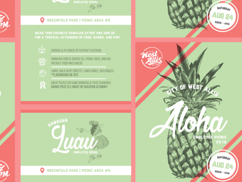 Employee Picnic Invitations illustration design procreate photoshop illustrator