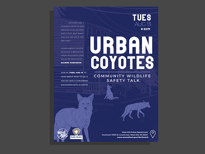 Urban Coyotes Talk Poster design graphic design illustration illustrator procreate vector