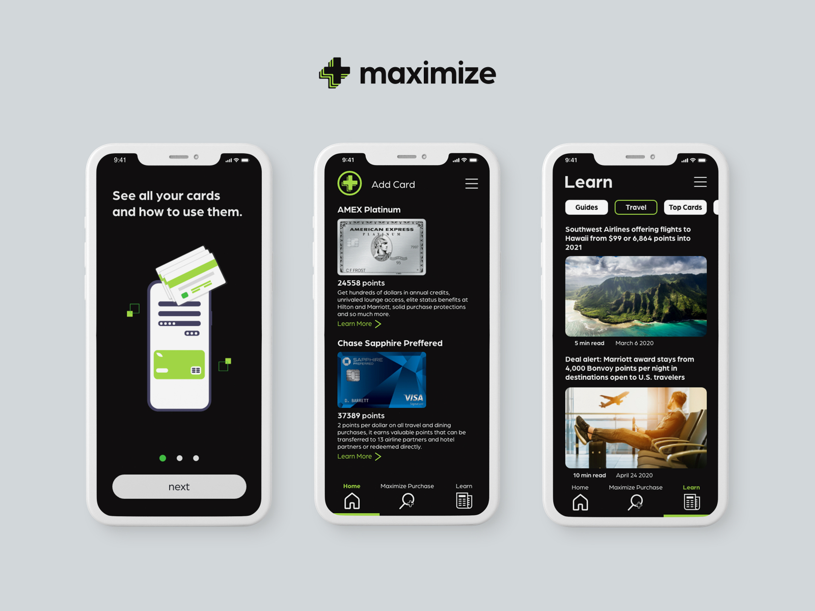 Maximize UI Design by Brian Dorsey on Dribbble