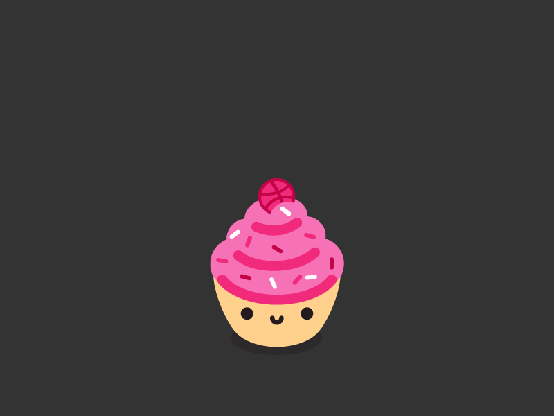 Dribbble Cupcake