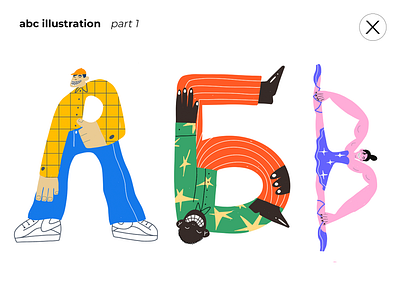 ABC illustration flat illustration illustrator minimal people