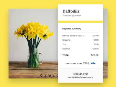 Daily UI - Day 017 - Email Receipt