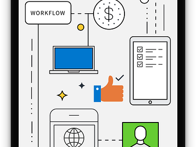 Mobile Workflow Illustration