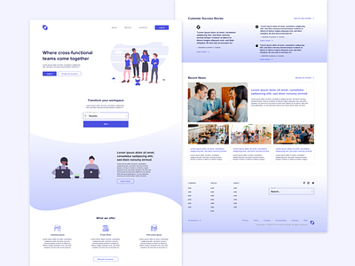 Coworking Space Home Page adobexd desktop flaticon illustration landingpage ui ui designer uidesign undraw unsplash ux ux designer web design web design inspiration web ui