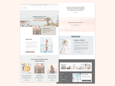 Nora Birke Wellness Landing Page app app design beach dailyui dailyui 003 dashboard dashboard ui health and wellness home page landing page landing pages minimal ocean palm tree ui design ux design web design web design inspiration website design