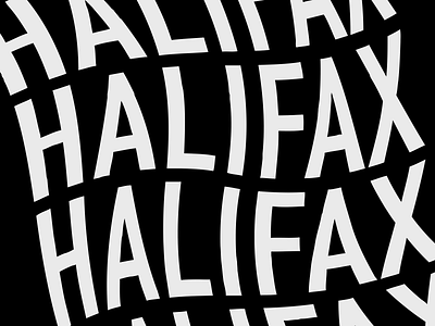 Halifax Typography Design adobe illustrator black and white font font design graphic design halifax illustration type system typedesign typography typography design wavy