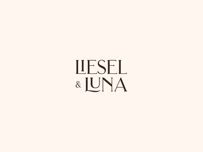 Liesel & Luna Logo Wordmark brand brand design brand identity branding creative business custom typeface font customizations graphic design logo design logo inspiration logotype mark marks serif serif font type identities wedding design wedding stylist weddings wordmark