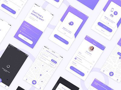 Spot — Parking App UI adobexd app app design apple bold color dailyui design halifax ios minimalist mobile mobile app design mobile app ui mobile ui parking app product design ui uiux ux