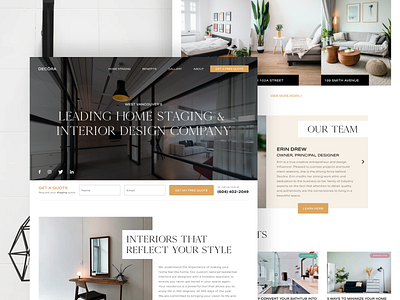 DECŌRA Interior Design & Home Staging Website