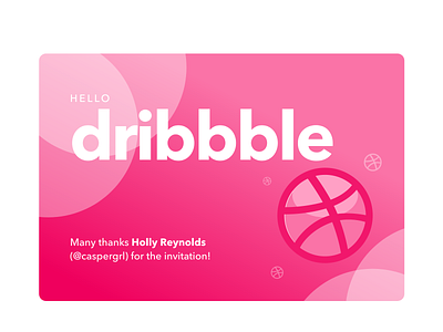 Hello Dribbble — First Shot