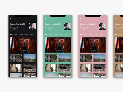 Daily UI#06 Profile color variation colorful dailyui dark iphonex mobile photo profile ui