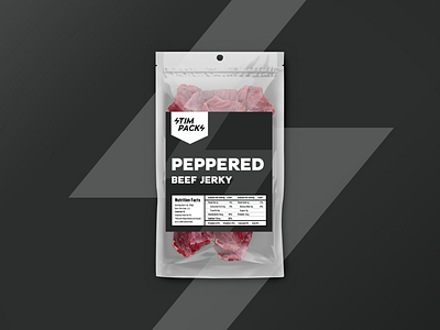 Peppered beef jerky package design branding food package snack