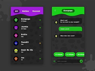 Daily UI#13 Direct Message: Splatoon