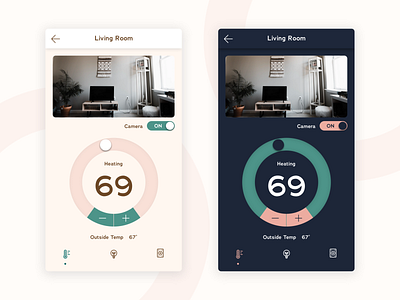 Daily UI #021 Home Monitoring Dashboard dailyui dashboard home home monitoring interior mobile ui