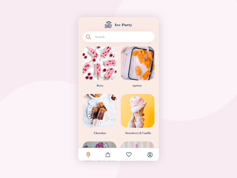 Daily UI #022 Search Animation animation dailyui food gif ice mobile motion principle search sweet ui