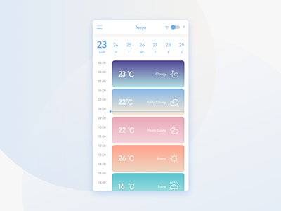 Daily UI #37 Weather app