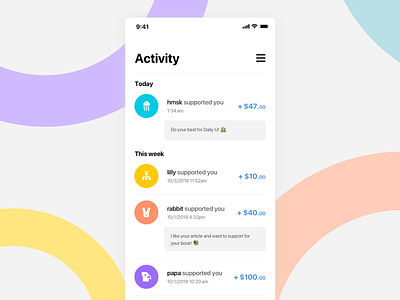 Daily UI #47 Activity Feed