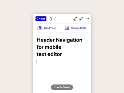 Daily UI #53 Header Navigation dailyui editor header mobile navigation note text ui