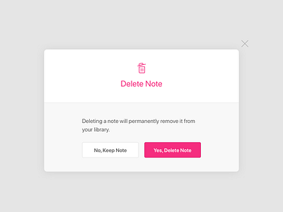 Daily UI #54 Confirmation confirmation dailyui delete dialog note ui