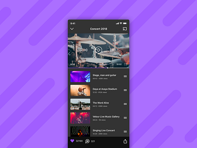 Daily UI #57 Video Player dailyui iphone mobile multimedia player ui video