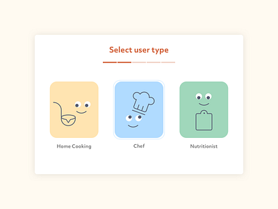 Daily UI #64 Select User Type chef cooking cooking app dailyui recipe select user type ui