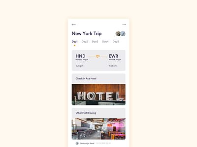 Daily UI #79 Itinerary