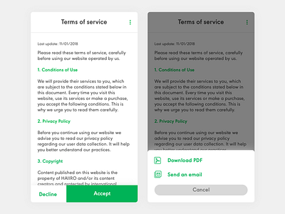 Daily UI #89 Terms of Service