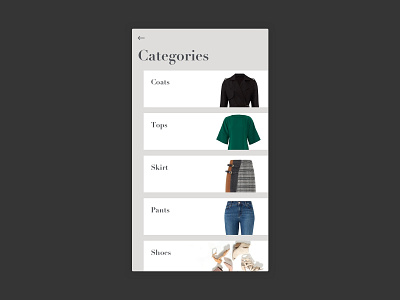 Daily UI #99 Categories