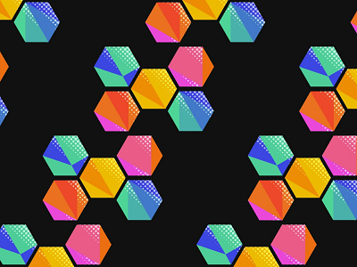 Daily Pattern #019 Hexagon daily challenge daily pattern geometric graphic art graphic design pattern