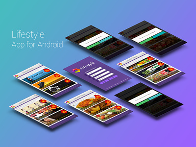 Lifestyle App android app application design branding creative flat design mobile app design