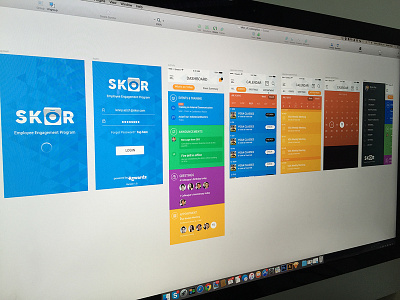 WIP Skor colorful flat ui glass ui iphone 6 ui iphone ux photo pictures wireframe design