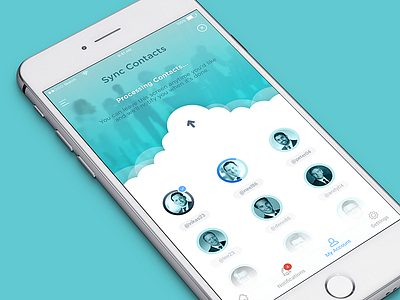 Sync Contacts addressbook ios uiux mobile app design my contats upload contacts