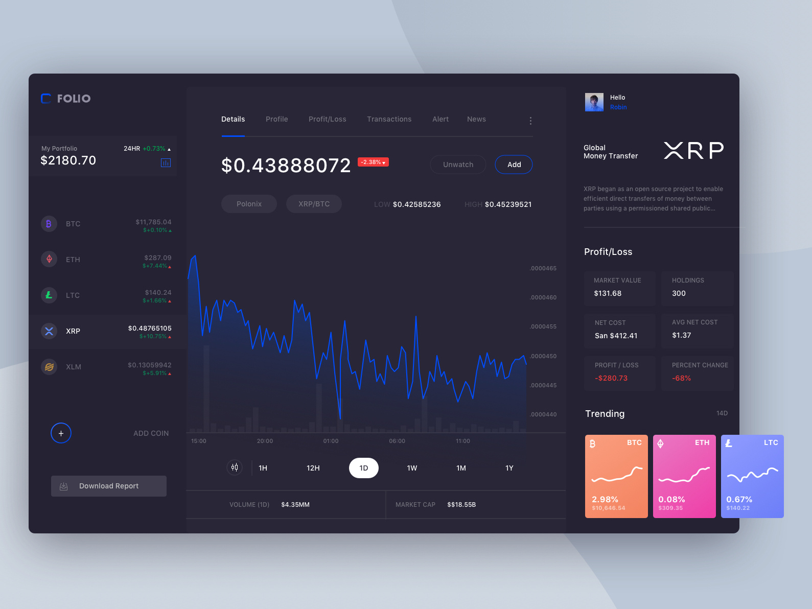 custom crypto tracker