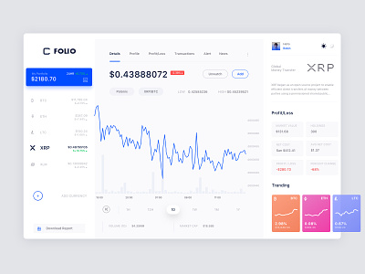 Crypto Tracker Daylight Version clean ui colorful crypto exchange crypto wallet cryptocurrency app flat ui uiux design