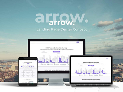 Arrow. Landing Page Design Concept landing page landing page template psd template ui ux