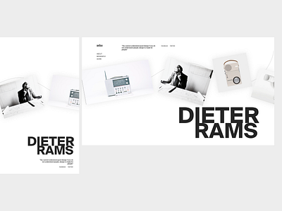 Dieter Rams Homepage design graphic graphic design grid ui web design white